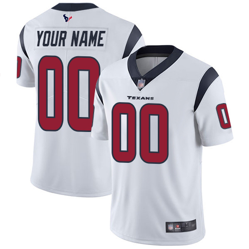 Men's Houston Texans Custom 2023 Draft White Vapor Untouchable Limited Stitched Jersey